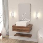 Conjunto Bancada C/cuba Q355, Prateleira E Espelheira Metrópo