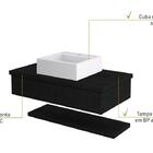 Conjunto Bancada C/cuba Q39 E Prateleira Metrópole 805