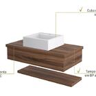 Conjunto Bancada C/cuba Q39 E Prateleira Metrópole 805