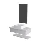 Conjunto Bancada C/cuba Q39, Prateleira E Espelheira Metrópol