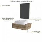 Conjunto Bancada P/banheiro 60cm C/cuba Aria Rt41 E Espelheir