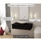 Conjunto Bancada Para Banheiro 80cm Com Cuba Canoa L45 800w M