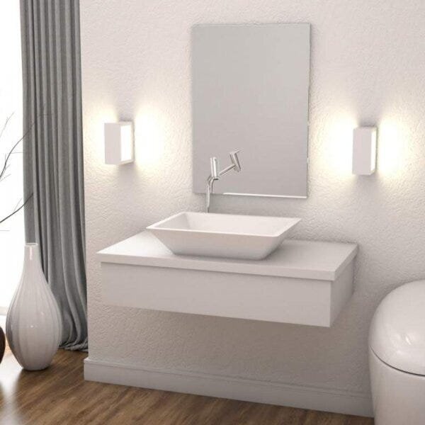 Conjunto Bancada Para Banheiro 80cm Com Cuba Rt45 800w Metróp