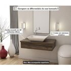 Conjunto Bancada Para Banheiro 80cm Com Cuba Rt45 800w Metróp