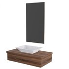 Conjunto Bancada Para Banheiro 80cm Com Cuba Rt45 E Espelheir