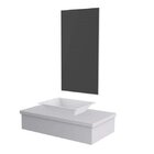 Conjunto Bancada Para Banheiro 80cm Com Cuba Rt45 E Espelheir