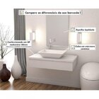 Conjunto Bancada Para Banheiro 80cm Com Cuba Rt45 E Espelheir