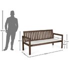 Conjunto Bancos 2, 3 Lugares E Poltrona Com Almofadas Madeira