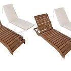 Conjunto Bancos E Espreguiçadeiras Com Almofadas Para Piscina