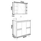 Conjunto Banheiro 80cm  Castaine E Berilo Lilies Móveis