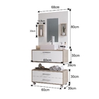 Conjunto Banheiro 80cm Completo Gaveteiro Branco Lilies Móveis