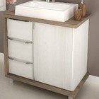 Conjunto Banheiro Barem 80 Ártico/merlot