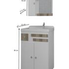 Conjunto Banheiro Com Cuba E Espelheira Monaco Branco/cartage