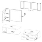 Conjunto Banheiro Com Gabinete Suspenso 1 Gaveta Espelheira A