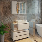 Conjunto Banheiro Com Gabinete Suspenso 1 Gaveta Espelheira A