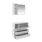 Conjunto Banheiro Com Gabinete Suspenso 1 Gaveta Espelheira A