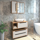 Conjunto Banheiro Com Gabinete Suspenso 1 Gaveta Espelheira A