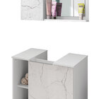 Conjunto Banheiro Completo Gabinete Com Espelheira Pequin Gên