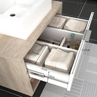 Conjunto Banheiro Gabinete 60cm 01 Gaveta Com Cuba E Espelho