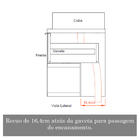 Conjunto Banheiro Gabinete 60cm 01 Gaveta Com Cuba E Espelho