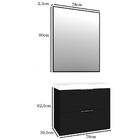 Conjunto Banheiro Gabinete 80cm Com Lavatório E Espelho Pietr