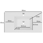 Conjunto Banheiro Gabinete 80cm Com Lavatório E Espelho Pietr