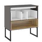 Conjunto Banheiro Gabinete 80cm Com Pés Cuba E Espelho Vicenz