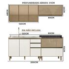 Conjunto Banheiro Gabinete Armários Aéreos 4 Peças Carvalho O