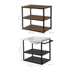 Conjunto Banheiro Gabinete E Armário Industrial Mary Preto Im