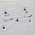 Conjunto Banheiro Lavatorio Kit De Acessorios  Luxo Cromado 4