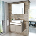 Conjunto Banheiro Paris 80 Suspenso Branco Supremo/connect