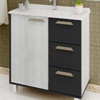 Conjunto Banheiro Saara 80 Ártico/preto