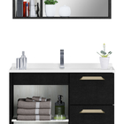 Conjunto Banheiro Saara 80 Ártico/preto