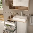 Conjunto Banheiro Torino 90 Com Pés Ártico/cabernet