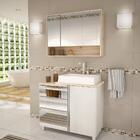 Conjunto Banheiro Torino 90 Com Pés Ártico/cabernet