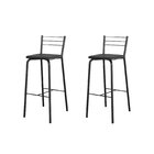 Conjunto Banqueta Para Cozinha Flex Ref B270 2 Peças Preto/pr