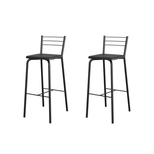 Conjunto Banqueta Para Cozinha Flex Ref B270 2 Peças Preto/pr