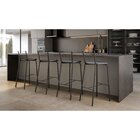 Conjunto Banqueta Para Cozinha Flex Ref B270 2 Peças Preto/pr