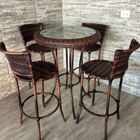 Conjunto Banquetas Bistrô Arco Balena Giratória