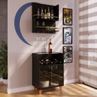 Conjunto Bar Porta De Vidro E Bar Suspenso Samba Cabecasa Mad