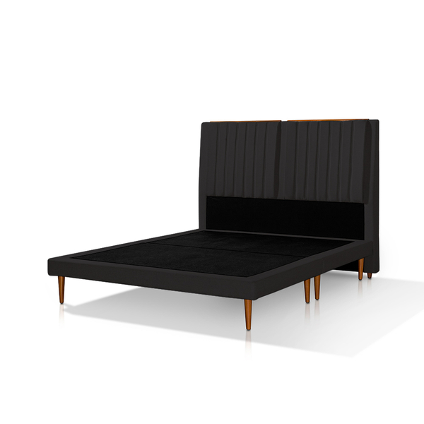 Conjunto Base Box Premium Com Cabeceira Casal Pérola 0,88 Pre