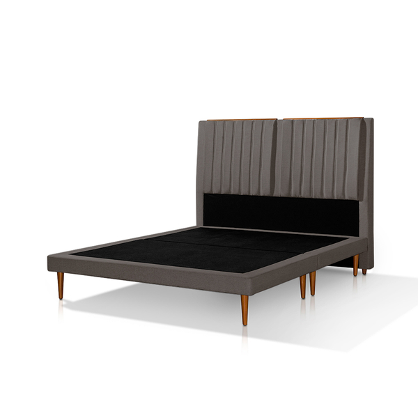 Conjunto Base Box Premium Com Cabeceira Casal Pérola 1,38 Cin