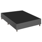 Conjunto Base Cama Box Casal Cinza E Cabeceira Itália 140cm S