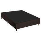 Conjunto Base Cama Box Casal Marrom E Cabeceira Itália 140cm
