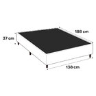 Conjunto Base Cama Box Casal Preto E Cabeceira Itália 140cm S