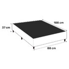 Conjunto Base Cama Box Solteiro Cinza E Cabeceira Itália 90cm