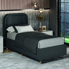 Conjunto Base Cama Box Solteiro Desmontável E Cabeceira Chica