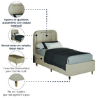 Conjunto Base Cama Box Solteiro Desmontável E Cabeceira Chica