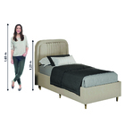 Conjunto Base Cama Box Solteiro Desmontável E Cabeceira Chica