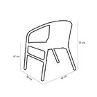 Conjunto Base Para Mesa Salinas Sem Vidro E 4 Cadeiras  Argila